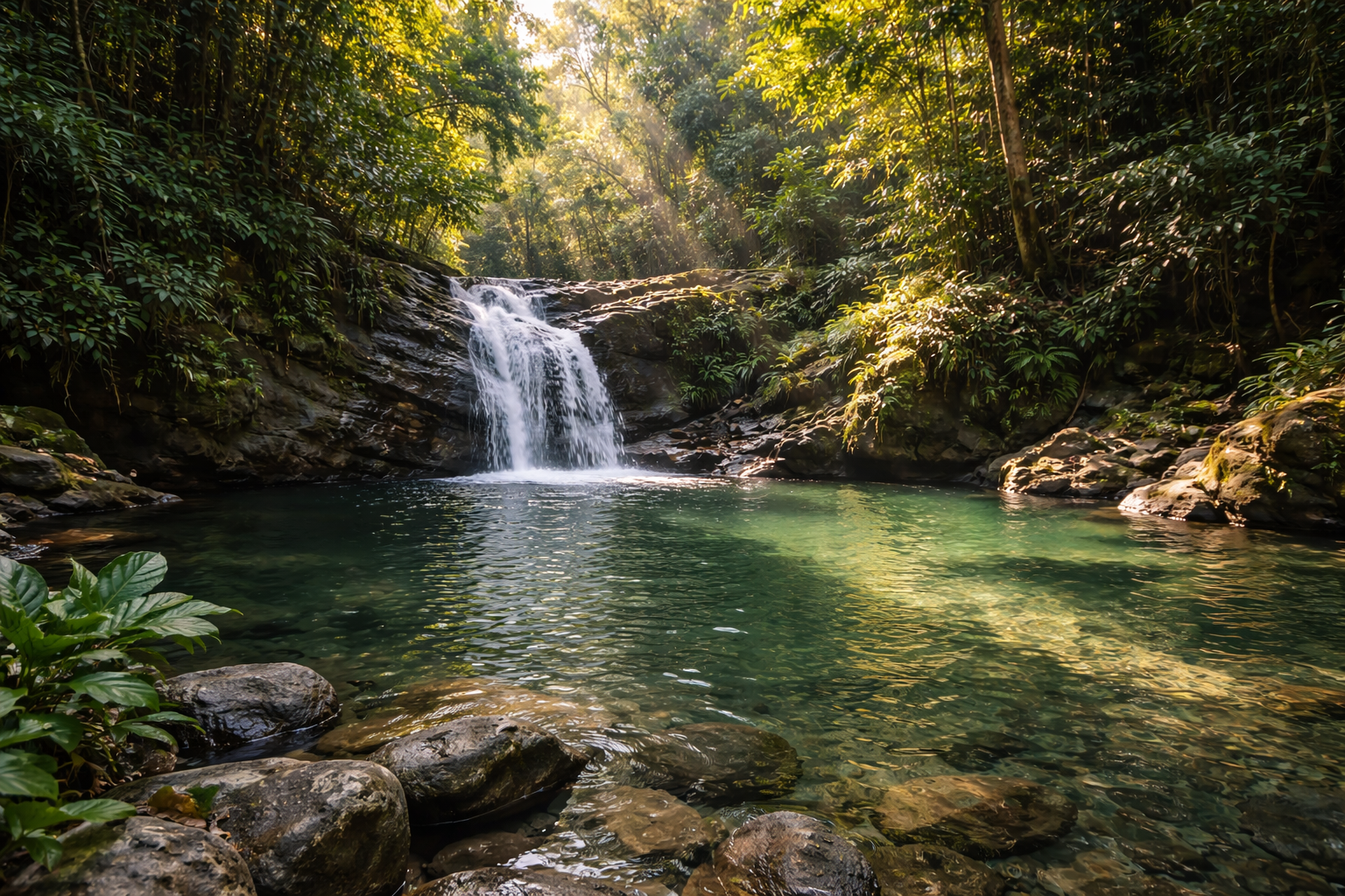Jungle waterfall swim spot